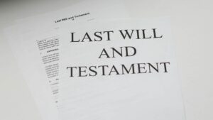 Last will and testament printed out
