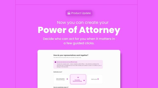 Create your Power of Attorney inside Meolea